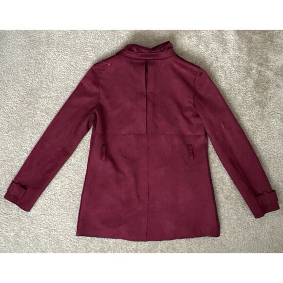 Haute Monde Suede Button Deep Dusty Rose Coat Jacket Women’s Size Medium NEW - Picture 2 of 11